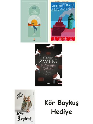 Alfa Yayınları Göl Saatleri + Genç Kız Kalbi + Bir Yüreğin Çöküşü + Kör Baykuş