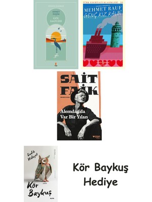 Alfa Yayınları Göl Saatleri + Genç Kız Kalbi + Alemdağda Var Bir Yılan + Kör Baykuş