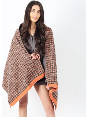 Getittir Şık Kullanım Pamuk Polyester Şal-Kahverengi