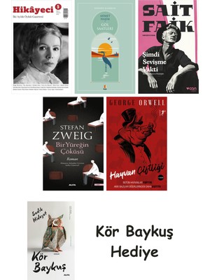 Alfa Yayınları Hikayeci - 5 + Göl Saatleri + Şimdi Sevişme Vakti + Bir Yüreğin Çöküşü + Hayvan Çiftliği + Kör Baykuş