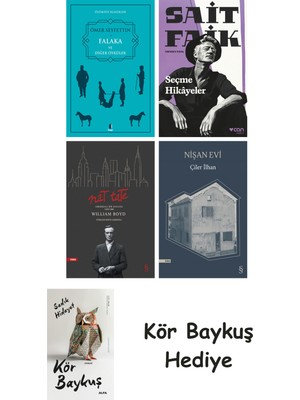 Alfa Yayınları Falaka ve Diğer Öyküler + Seçme Hikâyeler + Nat Tate + Nişan Evi + Kör Baykuş