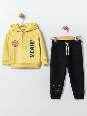 Bizizo Yeah! Baskılı Kapşonlu 9-24 Ay Takım