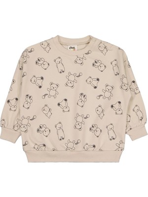 Civil Baby Kontür Ayı Empirme 6-18 Ay Sweatshirt