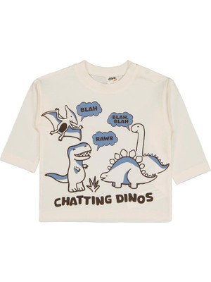 Civil Baby Dinazorlar 6-18 Ay Sweatshirt - Ekru