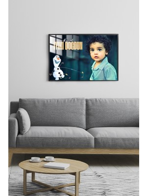 Hediye Metal Baskı Doğum Günü Kişiye Özel Çerçeveli Metal Poster Tablo