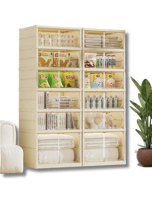 Mena Rise Raflı Çok Amaçlı, Geniş, Katlanabilir Dolap, ve Raf