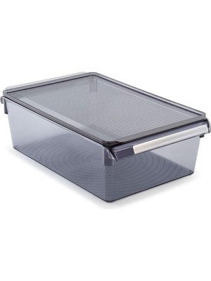 Mena Rise Kapaklıbanyo Mutfak Düzenleyici Raf Ps 325 * 205 * 100 mm Şeffaf Siyah M-E27-40-25K