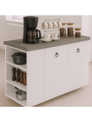 Kahve Köşesi, Ardiye ve Mutfak Dolabı – Geniş Raflı Çok Amaçlı Tasarım Kiler Çok Amaçlı Dolap