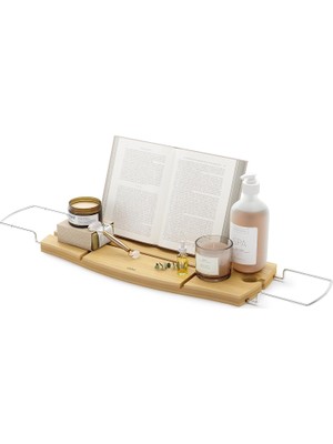 Mena Rise 020390 - 390 Badcaddy, Küvet Üzerine Koyulan Tezgah, Kitap Desteği ve Tutucuya Sahip, Bambu,