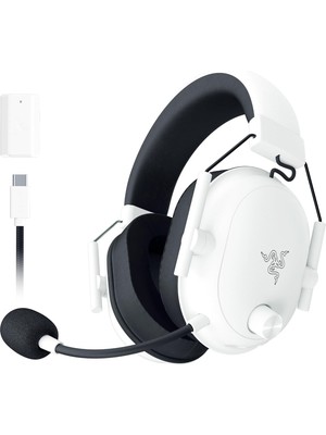 Mena Rise Blackshark V2 Hyperspeed - Kablosuz E-Spor Oyun Kulaklığı Ultra Hafif 280G (Süper Geniş Bant Mikrofon, Triforce Titanyum 50MM Sürücü, Ses Yalıtımlı Köpük, 70 Saat) Beyaz