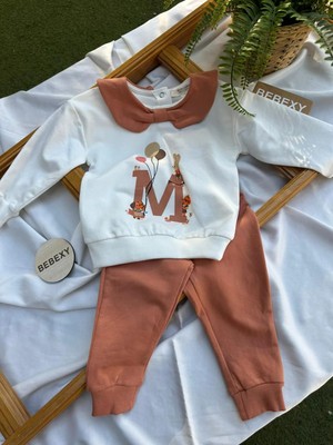 bebexy M Harf Baskılı Alt Üst Takım