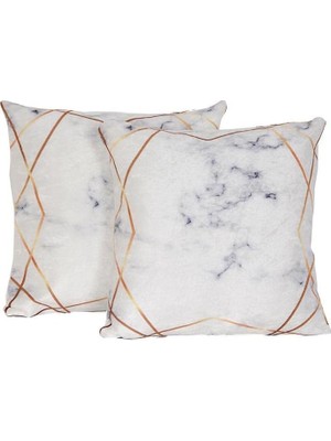 Mena Rise Diyarı Stars 2 Li Kadife Kırlent Kılıfı Beyaz CD457008