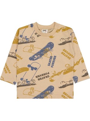 Civil Baby Kaykay Baskılı 6-18 Ay Sweatshirt