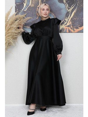 Giza Store Omuz Detay Elbise Siyah