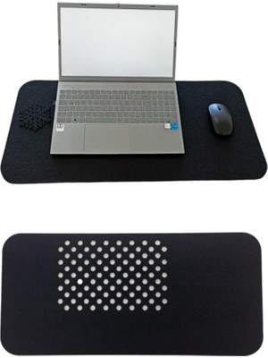 Mena Rise Keçe Masa Üstü Mouse Pad ve Bilgisayar Düzenleyici 70X32 cm – Antibakteriyel Mat, Keçe Mat, Masa Altlık, Ofis ve Ev Için Minimalist Tasarım (Siyah)