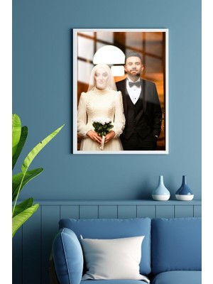 Hediye Metal Baskı Kişiye Özel Düğün Nikah Kına Çerçeveli Metal Poster Tablo