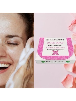 Mena Rise Gül Sabunu Doğal Bitkisel Arındırıcı Dengeleyici Sabun 100 gr