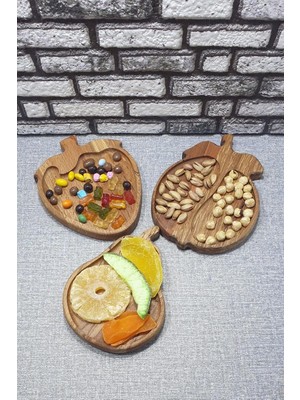 Mena Rise Ahşap Elma Çilek Kay?n Çerezlik-Kahvaltılık ve Servis- Sunum Taba?? KZ1046