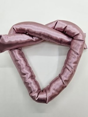 Mena Rise Sipariş Vakti Ipek Saten Isısız Saç Şekillendirici ve Saç Tokası (Tek Ebat, Gül Kurusu)