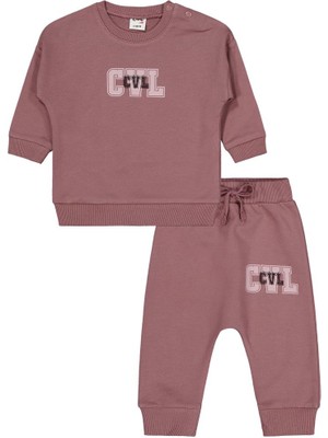 Civil Baby Cvl Baskılı 6-18 Ay Takım - Kahverengi 9-12 Ay