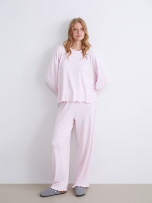 Lc Waikiki Yeni Sezon Bisiklet Yaka Kadın Pijama Takımı