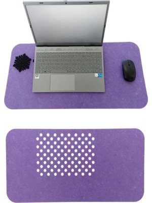 Mena Rise Keçe Masa Üstü Mouse Pad ve Bilgisayar Düzenleyici 70X32 cm – Antibakteriyel Mat, Keçe Mat, Masa Altlık, Ofis ve Ev Için Minimalist Tasarım (Açık Mor)