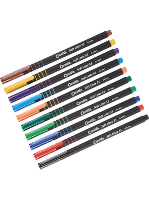 mena rise ofıs ve okul caretta -55-10pvc soft 55 0, 4mm, uç, 10'lu karışık set