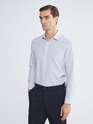 Lc Waikiki Yeni Sezon Slim Fit Uzun Kollu Çizgili Erkek Gömlek