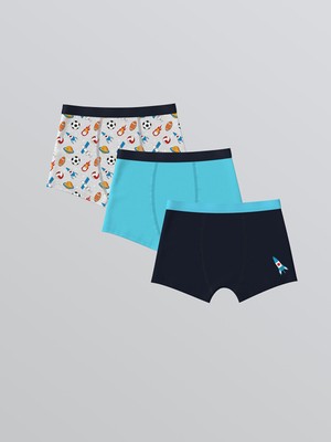 Lc Waikiki Yeni Sezon Baskılı Erkek Çocuk Boxer 3'lü
