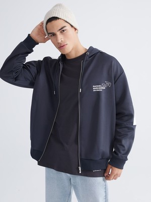 Lc Waikiki Yeni Sezon Kapüşonlu Uzun Kollu Erkek Fermuarlı Sweatshirt
