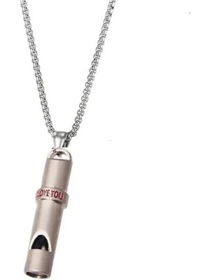 Venüs Shopping Deprem Düdüğü Çelik Kolye