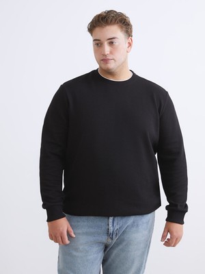 Lc Waikiki Yeni Sezon Büyük Beden Bisiklet Yaka Erkek Sweatshirt