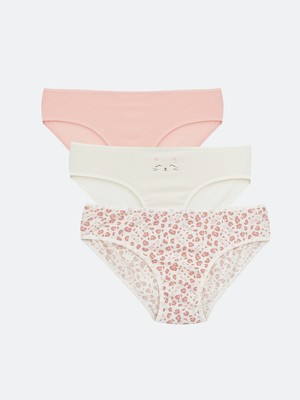 Lc Waikiki Yeni Sezon Baskılı Kız Çocuk Külot 3'lü