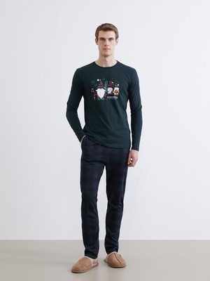 Lc Waikiki Yeni Sezon Yılbaşı Temalı Erkek Pijama Takımı