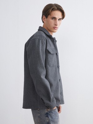 Lc Waikiki Yeni Sezon Regular Fit Uzun Kollu Kaşe Erkek Gömlek Ceket