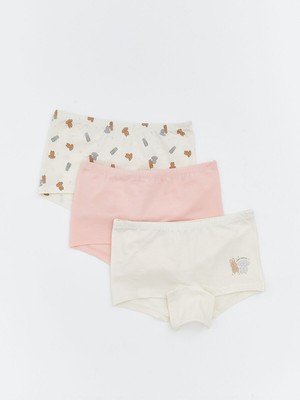 Lc Waikiki Yeni Sezon Baskılı Kız Çocuk Boxer 3'lü