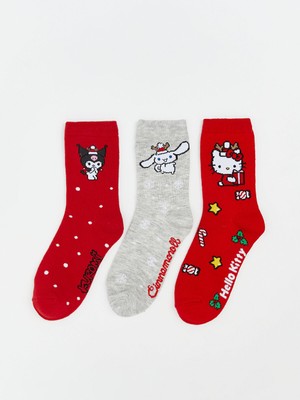 Lc Waikiki Yeni Sezon Hello Kitty Desenli Kız Çocuk Soket Çorap 3'lü