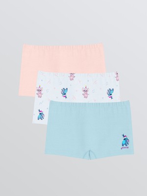 Lc Waikiki Yeni Sezon Stitch ve Angel Baskılı Kız Çocuk Boxer 3'lü