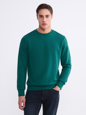 Lc Waikiki Yeni Sezon Bisiklet Yaka Baskılı Erkek Sweatshirt