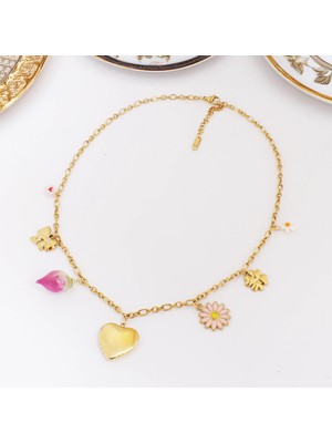 Shine of Magic Jewelry Fiorella Necklace | Çelik Kolye