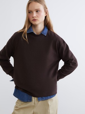 Lc Waikiki Yeni Sezon Bisiklet Yaka Uzun Kollu Kadın Tişört