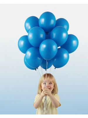 Evabrite 12INC Büyük Boy Mavi Renk Balon Yüksek Kalite 20 Adet - Doğum Günü Parti Süsü