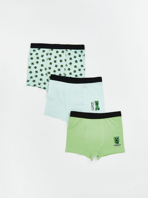 Lc Waikiki Yeni Sezon Minecraft Baskılı Erkek Çocuk Boxer 3'lü