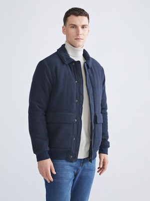 Lc Waikiki Yeni Sezon Standart Kalıp Gömlek Yaka Kaşe Erkek Mont