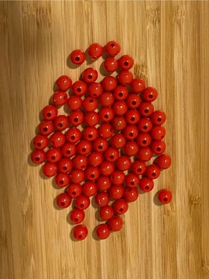 öztürk Kiraz Plastik Boncuk 8 Mm. 20GR. Tahmini 75- 80 Ad. Civarı. Kırmızı.