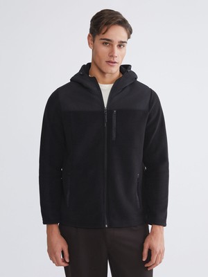 Lc Waikiki Yeni Sezon Kapüşonlu Polar Erkek Fermuarlı Sweatshirt
