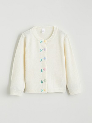 Lc Waikiki Yeni Sezon Çiçek Nakışlı Kız Çocuk Hırka