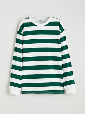 Lc Waikiki Yeni Sezon Bisiklet Yaka Çizgili Erkek Çocuk Tişört