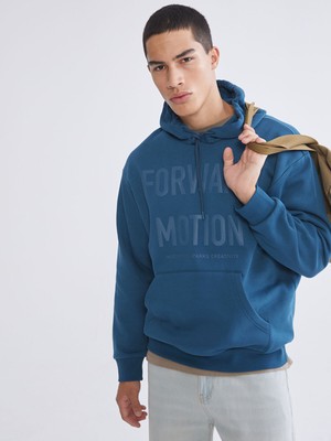 Lc Waikiki Yeni Sezon Baskılı Erkek Kalın Hoodie