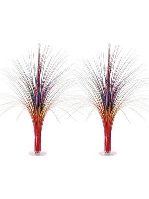 Mena Rise 2 Parça Plastik Metalik Çok Renkli Sprey Yeni Yıl Dekorasyonları Için Orta Parçalar, Doğum Günü Partisi Malzemeleri, 48,26 cm